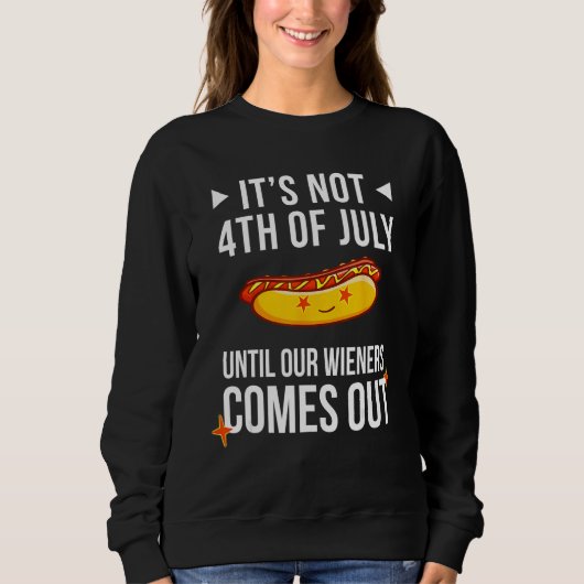Funny Hotdog 4th Of July For Friends Men Women Boy スウェットシャツ (正面)