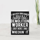 Funny House Demolition Day Demolition Worker Wreck カード (正面)