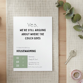 Funny Housewarming Invitation • Couch Quote Design 招待状