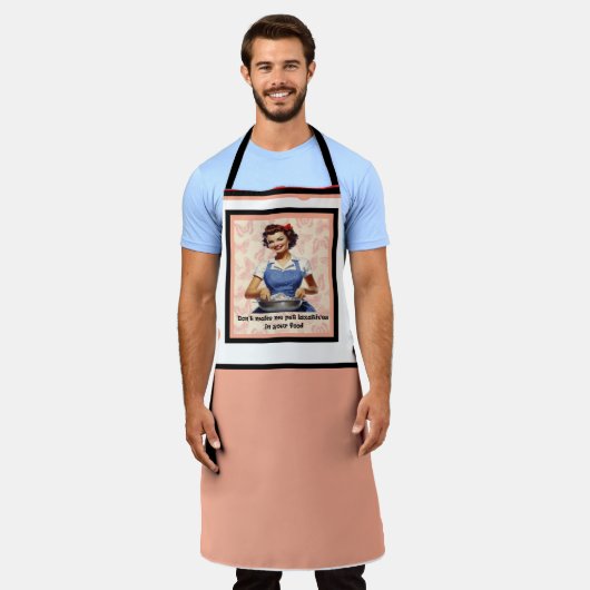 Funny Housewife Apron エプロン (着用した状態)