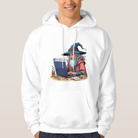 Funny "how to code" hoodie  パーカ (正面)