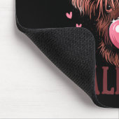 Funny Howdy Valentine Highland Cow Valentine’s Day マウスパッド (コーナー)