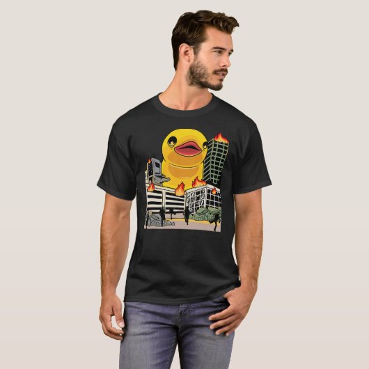 Funny Huge Rubber Duck Lover Kids Tシャツ (正面フル)