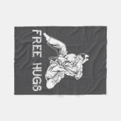 Funny Hugs Brazilian Jiu Jitsu Mma Bjj  フリースブランケット (正面(横))