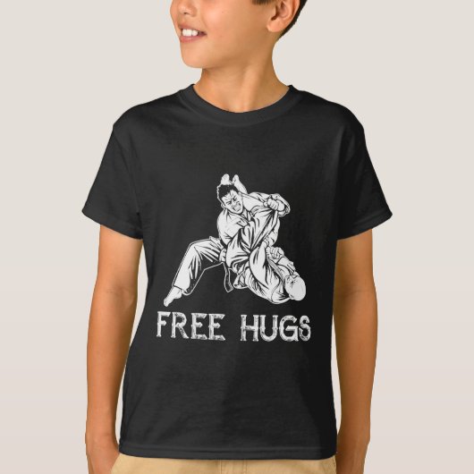 Funny Hugs Brazilian Jiu Jitsu Mma Bjj  Tシャツ (正面)