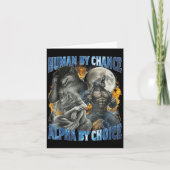 Funny Human By Chance Alpha By Choice Wolf Matchin カード (正面)