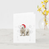 Funny Human Costume Lar Bear Christmas Lights Sant カード (黄色い花)