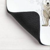 Funny Human Costume Lar Bear Christmas Lights Sant マウスパッド (コーナー)