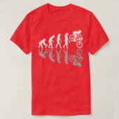 Funny Human Evolution Downhill Mountain Bike MTB B Tシャツ (デザイン正面)