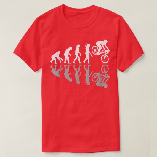 Funny Human Evolution Downhill Mountain Bike MTB B Tシャツ (デザイン正面)