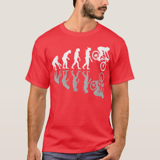Funny Human Evolution Downhill Mountain Bike MTB B Tシャツ