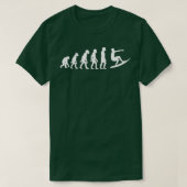 Funny Human Surfing Evolution Surfer Wave Beach Su Tシャツ (デザイン正面)