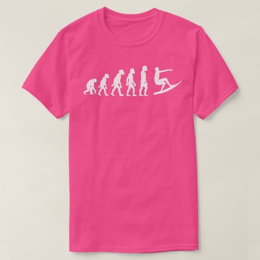Funny Human Surfing Evolution Surfer Wave Beach Su Tシャツ (デザイン正面)