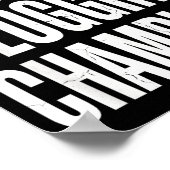 Funny Humor Bathroom Joke Toilet Clogging Chamon ポスター (角)