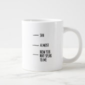 Funny Humor Coffee Quote Mood Big Mug ジャンボコーヒーマグカップ (右)