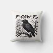 Funny Humor Crow Gothic F-Caw-F Essential クッション (正面)