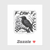 Funny Humor Crow Gothic F-Caw-F Essential シール (シート)