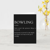 Funny Humor Definitions Apparel Gifts Bowling Defi カード (黄色い花)
