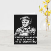 Funny Humor Grandpa Gift Father's Day Grandfather  カード (黄色い花)