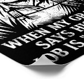 Funny Humor Grandpa Gift Father's Day Grandfather  ポスター (角)