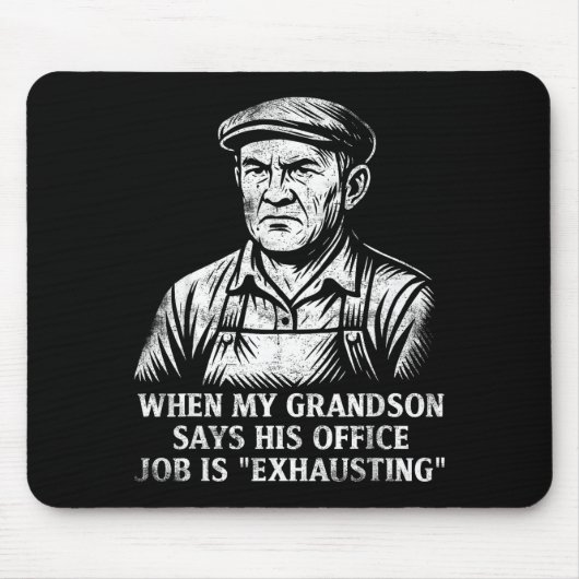 Funny Humor Grandpa Gift Father's Day Grandfather マウスパッド (正面)