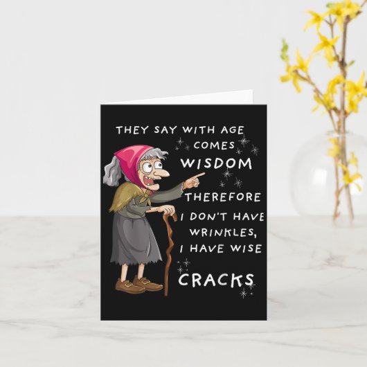 Funny Humor Halloween I Don't Have Wrinkles  カード (黄色い花)