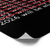 Funny Humor New Year Quote Men Women 2026 Will Be  ポスター (角)