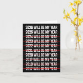 Funny Humor New Years Eve 2026 Will Be My Year  カード (黄色い花)