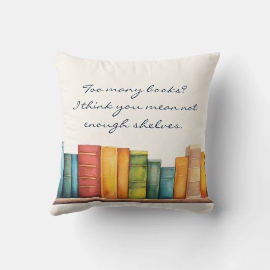 Funny Humor Reading Book クッション (裏面)