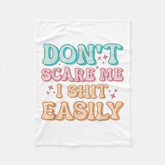 Funny Humor Sarcastic Quote _ Don't E Me I Easily  フリースブランケット (正面)