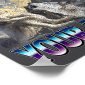 Funny Humor Saying I Clogged Your Toilet Wolf Meme ポスター (角)