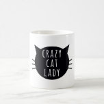 funny Humor Typography熱狂するな猫の女性 コーヒーマグカップ<br><div class="desc">funny Humor Typography熱狂するな猫の女性</div>