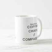 Funny Humorous Nurse Coffee and Compassion  コーヒーマグカップ (正面右)