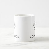 Funny Humorous Nurse Coffee and Compassion  コーヒーマグカップ (中央)