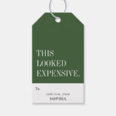 Funny Humorous This Looked Expensive ギフトタグ (正面)