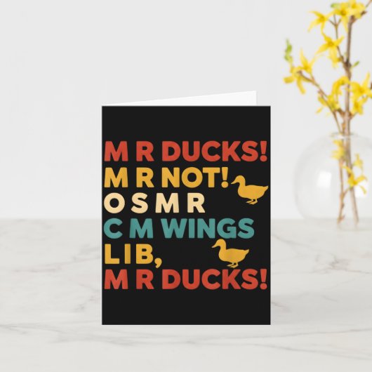 Funny Hunting Humor Tee For M R Ducks  カード (黄色い花)