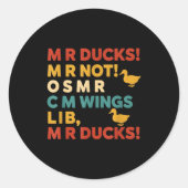 Funny Hunting Humor Tee For M R Ducks  ラウンドシール (正面)