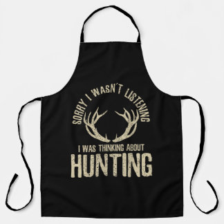 Funny Hunting Quote Saying Deer Venison Elk Hunter エプロン