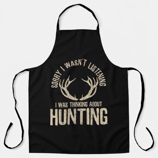 Funny Hunting Quote Saying Deer Venison Elk Hunter エプロン (正面)