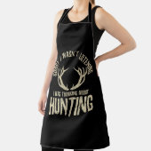 Funny Hunting Quote Saying Deer Venison Elk Hunter エプロン (インサイチュ)