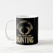 Funny Hunting Quote Saying Deer Venison Elk Hunter コーヒーマグカップ (左)