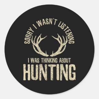 Funny Hunting Quote Saying Deer Venison Elk Hunter ラウンドシール