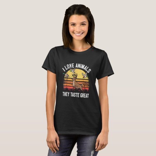 Funny Hunting Saying, Deer Duck Hunter I Animals T Tシャツ (正面フル)