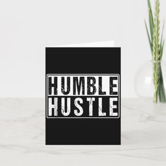 Funny Hustle Gift For Men And Women Cool Humble In カード (正面)