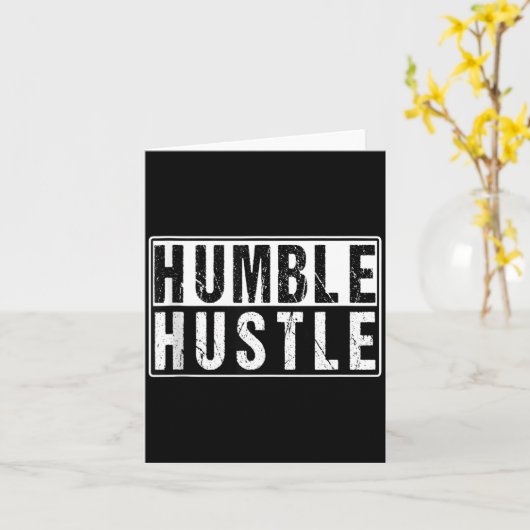 Funny Hustle Gift For Men And Women Cool Humble In カード (黄色い花)