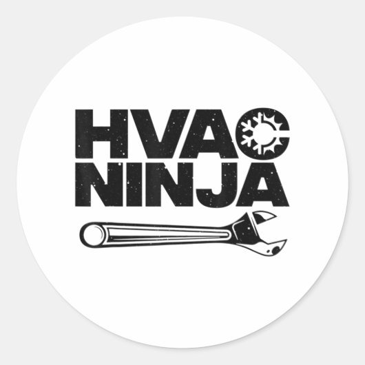 Funny HVAC Gift For Men Cool Technician Air Condit ラウンドシール (正面)