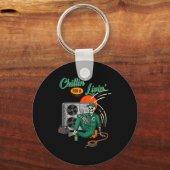 Funny Hvac Tech Skeleton Chillin For A Livin  キーホルダー (正面)