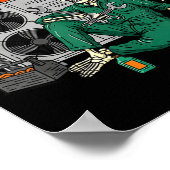 Funny Hvac Tech Skeleton Chillin For A Livin  ポスター (角)