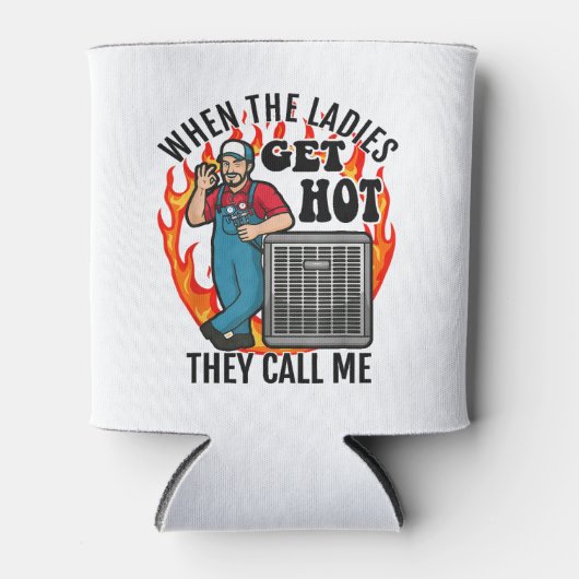 Funny HVAC Technician Air Conditioning Engineer Te 缶クーラー (正面)