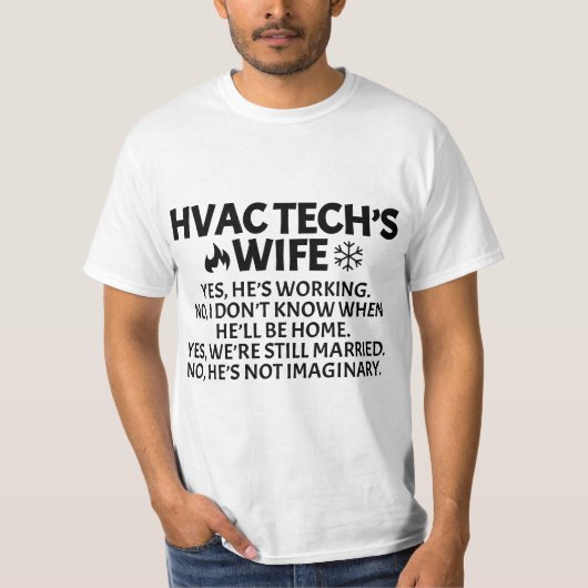Funny HVAC Technician Gift For Women Cool HVAC Tec Tシャツ (正面)